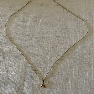 Gold Initial "A" Necklace